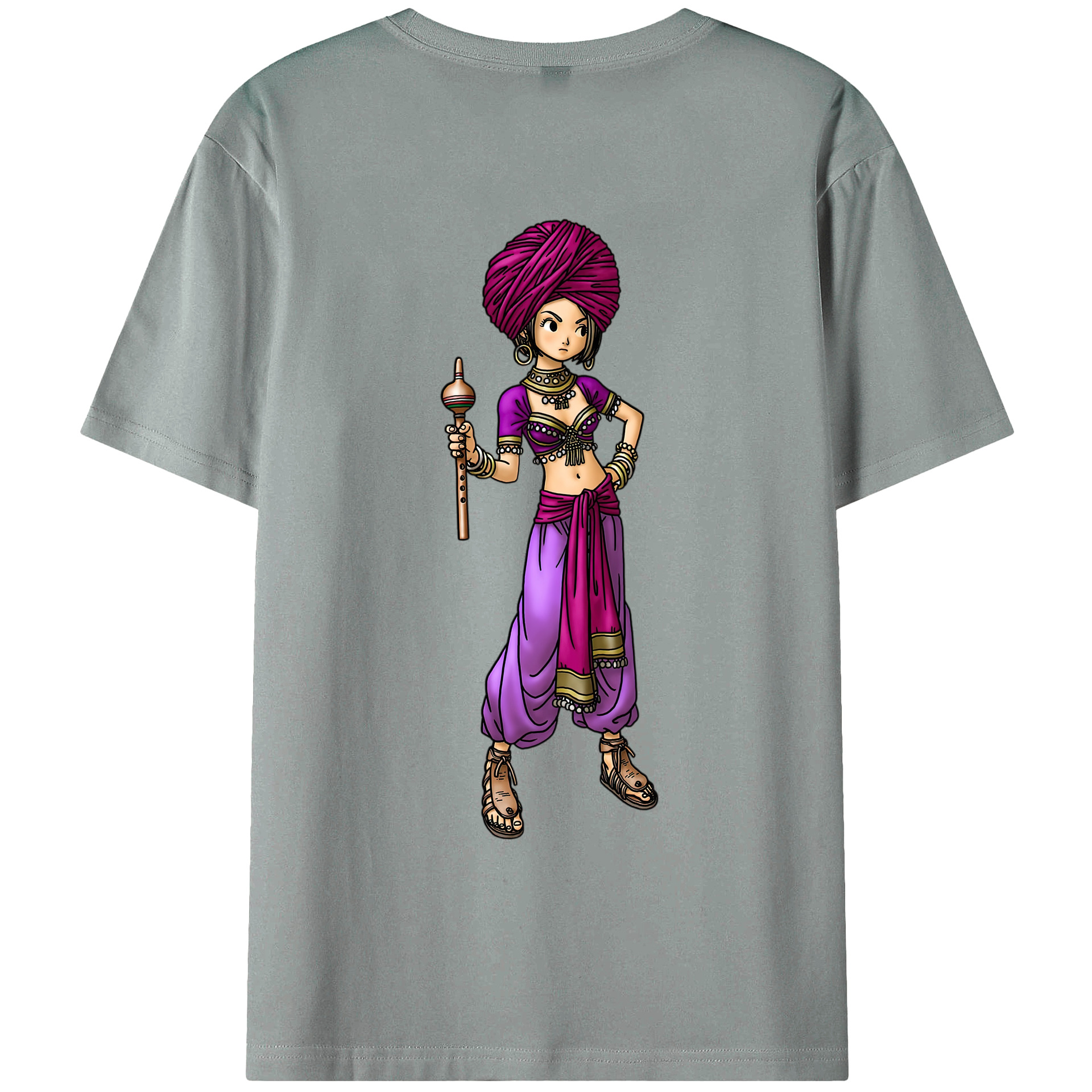（画像用） ドラゴンクエスト Doragon Kuesuto Dragon Quest 綿100％ メンズ半袖Tシャツ（バックプリント） 通気性